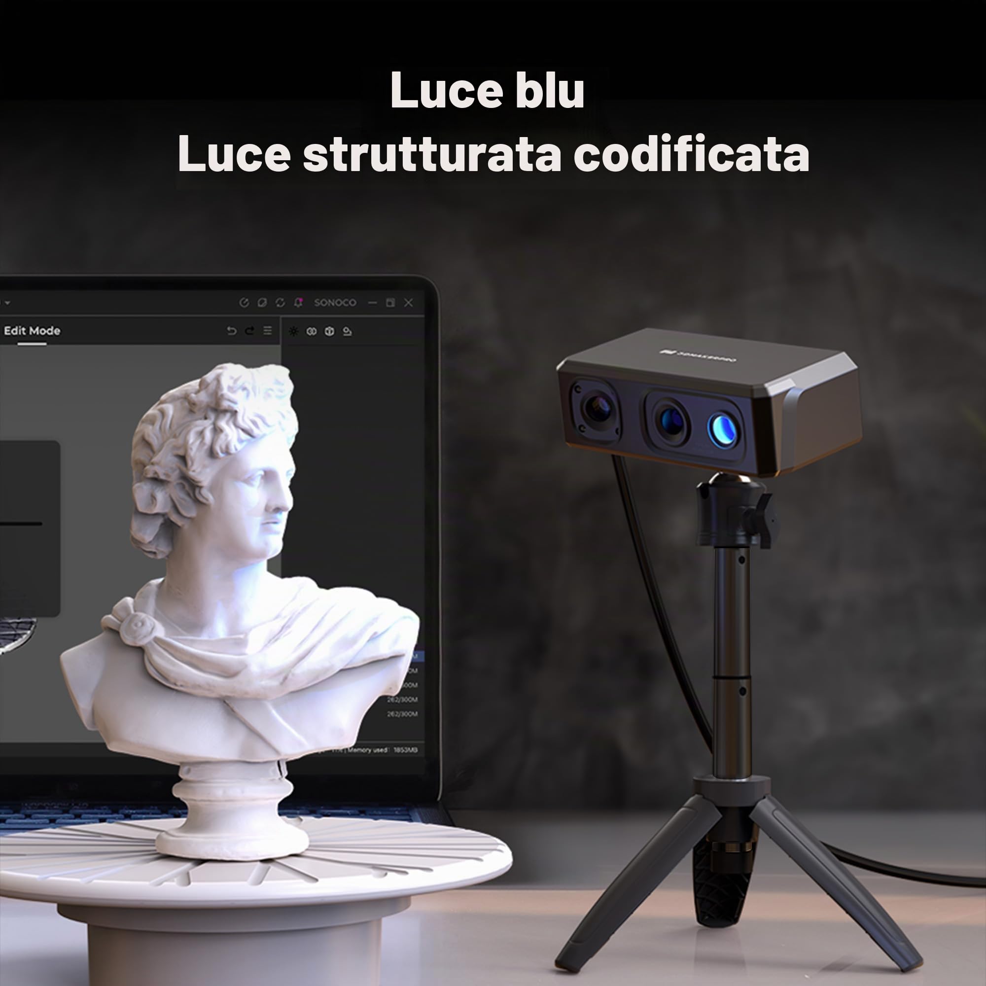 3DMakerpro Seal Premium Kit Scanner 3D per Stampante 3D, 0,01mm a Colori