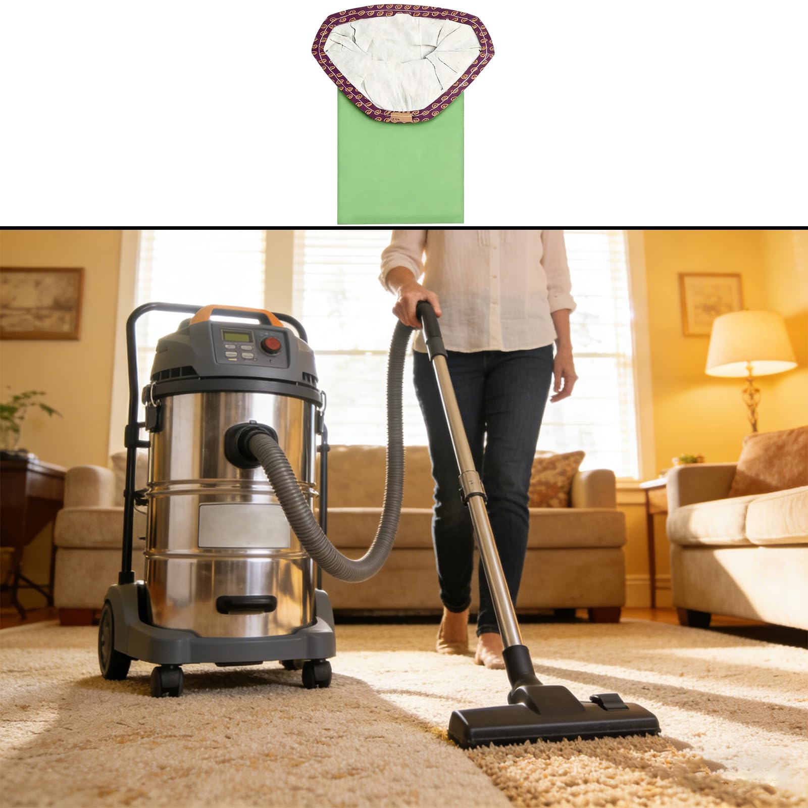 Lot de 24 sacs filtrants pratiques pour aspirateur 107314 6QT