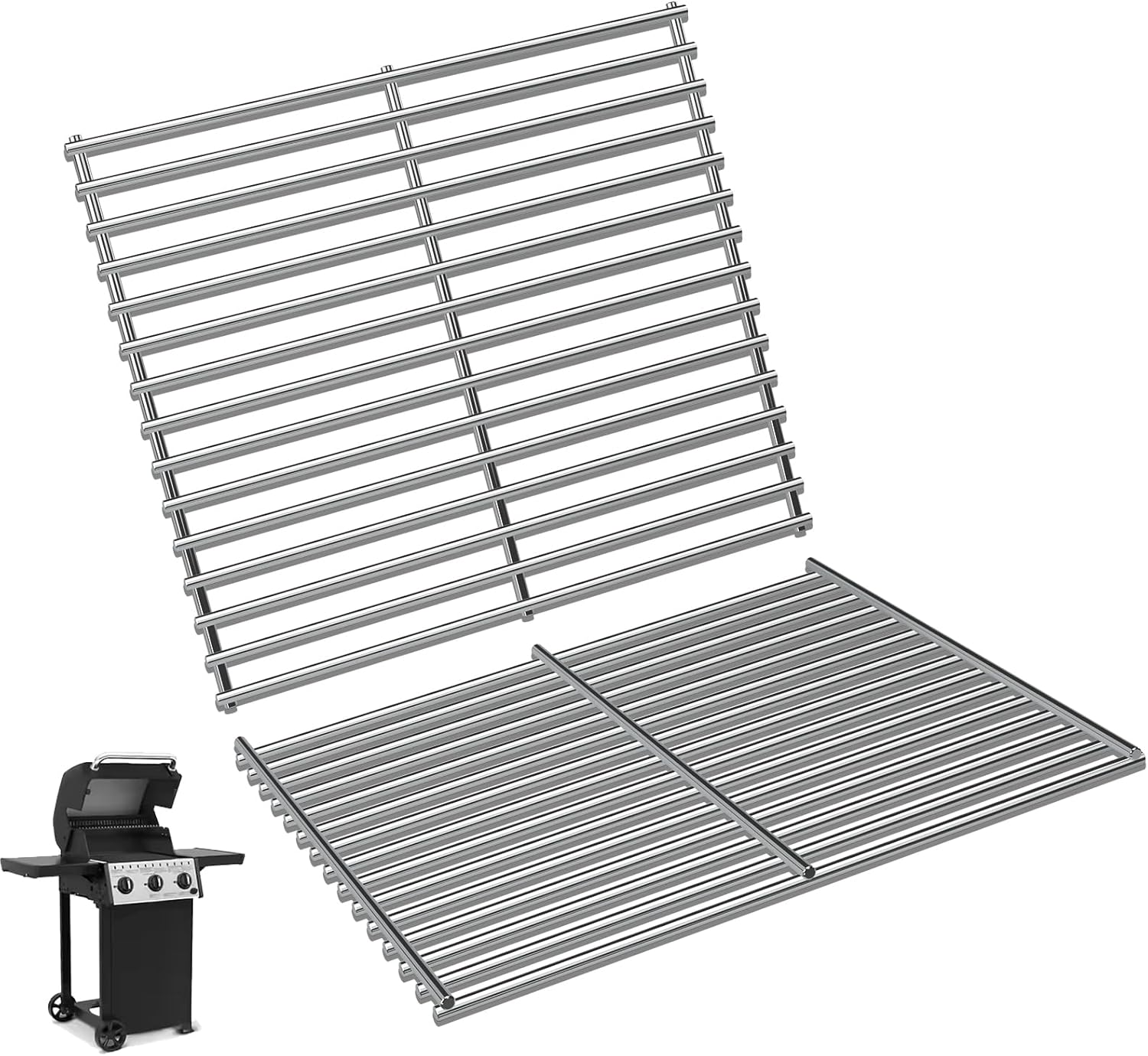 15 inch Grill Grate for Broil-Mate 165154 195554, Broil King Replacement Grates 986557, 9869-54, 9869-57, Signet 70, 20, 90, Crown 10, 20, 40, 90, Huntington 6666-54, Sterling 1155-54, stainless steel