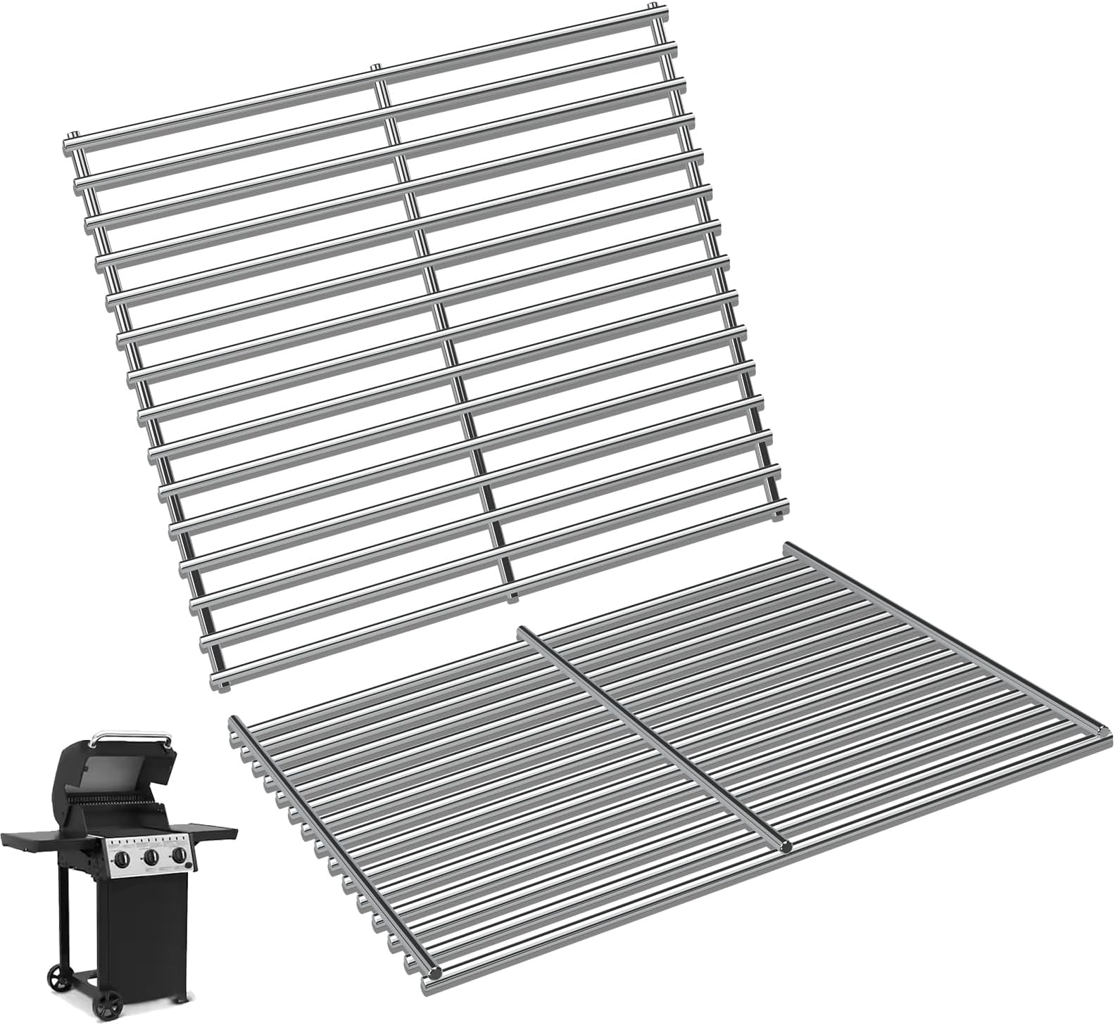 15 inch Grill Grate for Broil-Mate 165154 195554, Broil King Replacement Grates 986557, 9869-54, 9869-57, Signet 70, 20, 90, Crown 10, 20, 40, 90, Huntington 6666-54, Sterling 1155-54, stainless steel