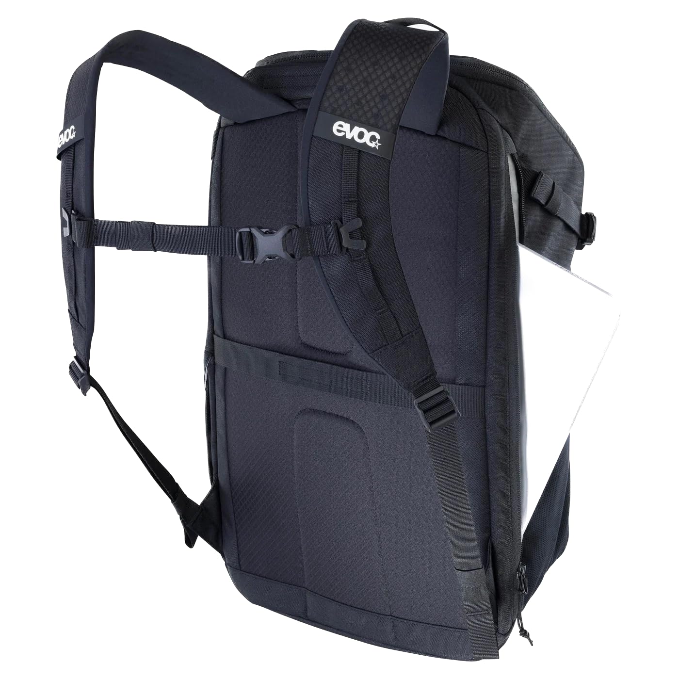 EVOC TRAVEL BACKPACK 22 Sac à dos de voyage (compartiment pour ordinateur portable avec accès latéral, bretelles ergonomiques, compartiments de rangement, poches latérales)