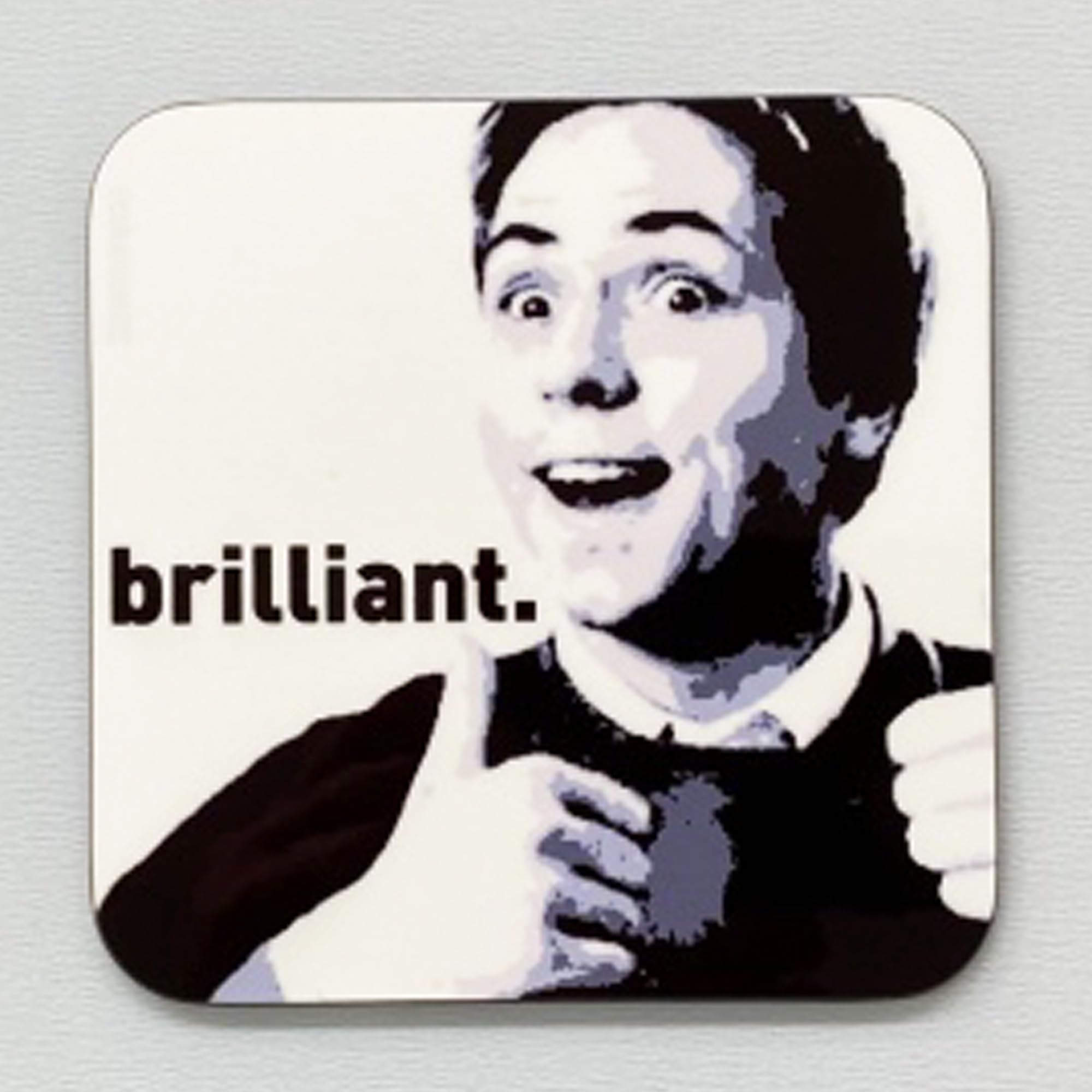 Coasteroo Brilliant - Simon From The Inbetweeners - Drinks Coaster - Hardboard - 9Cm X 9Cm - Gloss Finish