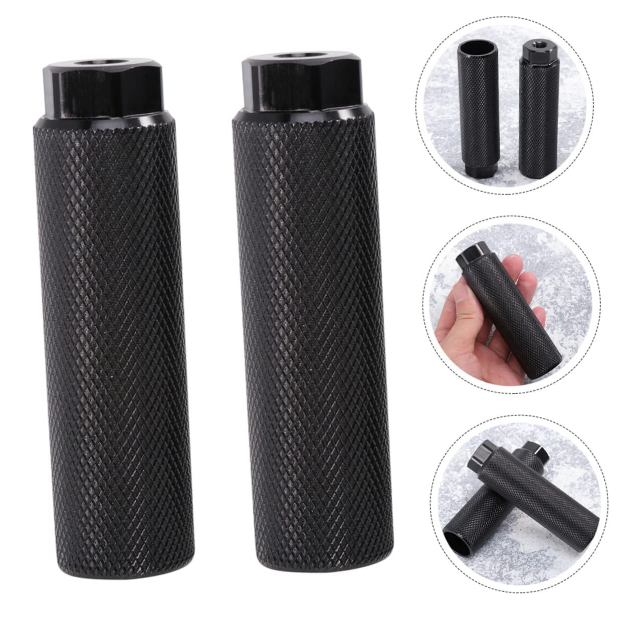 Toyvian 1set Bike Rear Pegs -Skid Cycling Foot Stands for Mountain and Road Portable Pegs Replacement Compact Design