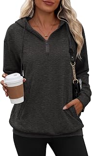 Hoodies for Women Half Zip Up Oversized Sweatshirt Fall Clothes 2026
