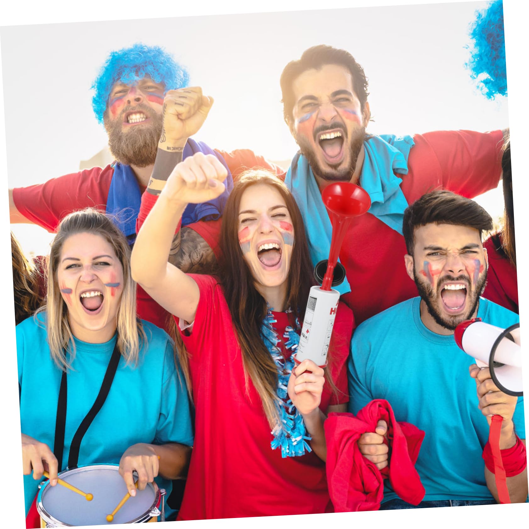 TOYANDONA 3pezzi Festa con Fanfara Manuale Tromba per di Calcio Accessorio per Eventi Sportivi Colori Vivaci Realizzata