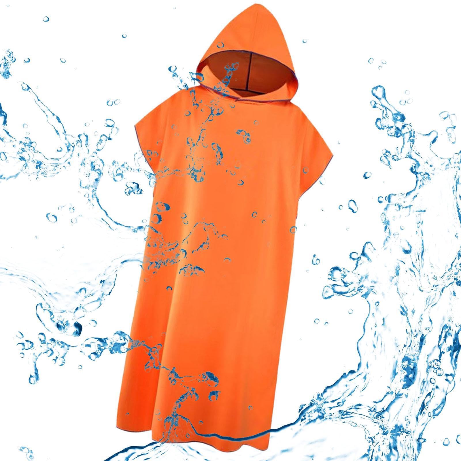 Poncho da Surf in Microfibra ad Asciugatura Rapida, Asciugamano da Spiaggia, Asciugamano da Spiaggia, Regalo per Sport Acquatici all'aperto, Assorbente, Poncho da Bagno