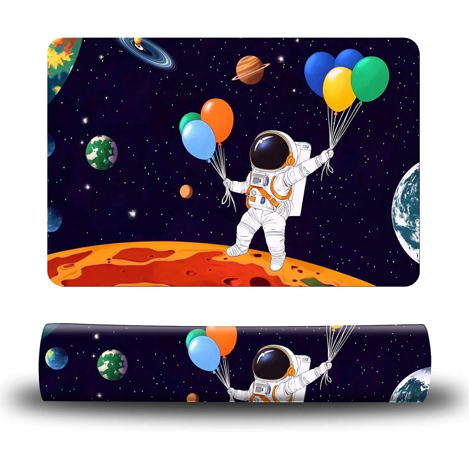 Dikoer Dog Food Mat, 19.6" x 23.6" Absorbent Pet Feeding Mat for Food and Water, Waterproof Diatom Mud Pet Placemat with Non-Slip Rubber Backing, Easy Clean Cat Bowl Mat for Floors - Balloon Man