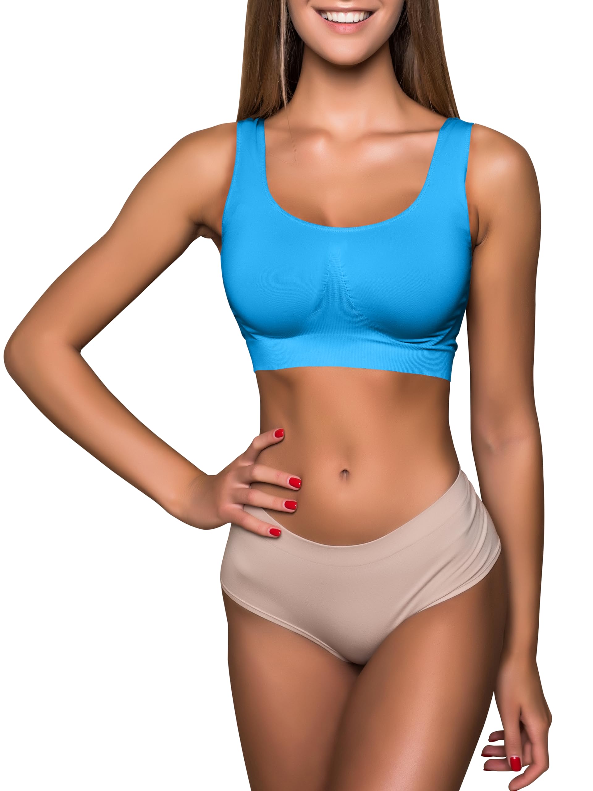 Love My FashionsPadded Sports Bras Women 1 and 3 Pack Super Comfort Seamless Bralette Wireless Sleep Yoga Workout Bra for Ladies