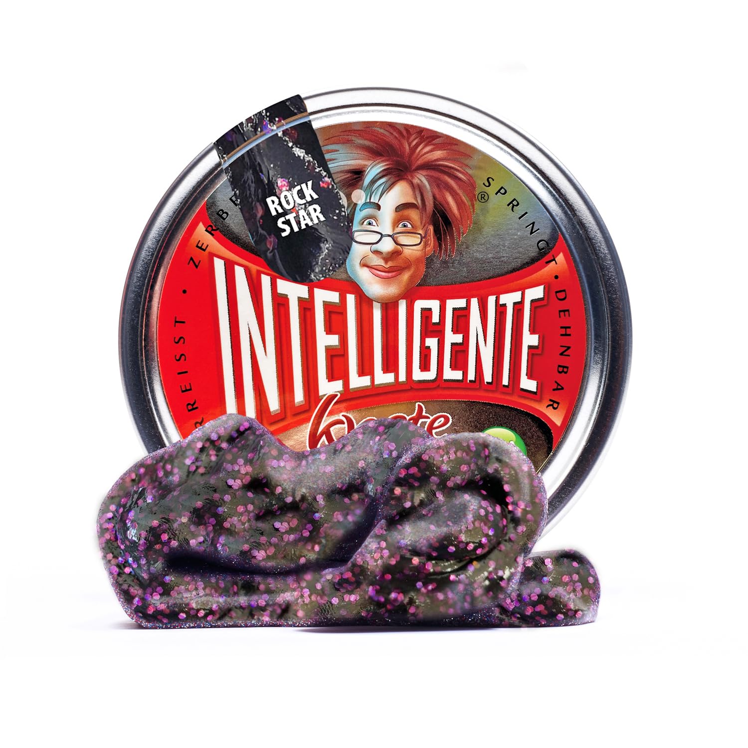 Intelligente Knete - Medium Rock Star - Glitter, Liquid Glass, Great Colours (40g)
