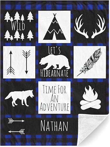 Manta de bebé personalizada con nombre de la selva, manta de bebé personalizada para niños, manta personalizada de regalo para bebé niño, regalo disponible en Yaxa Peru