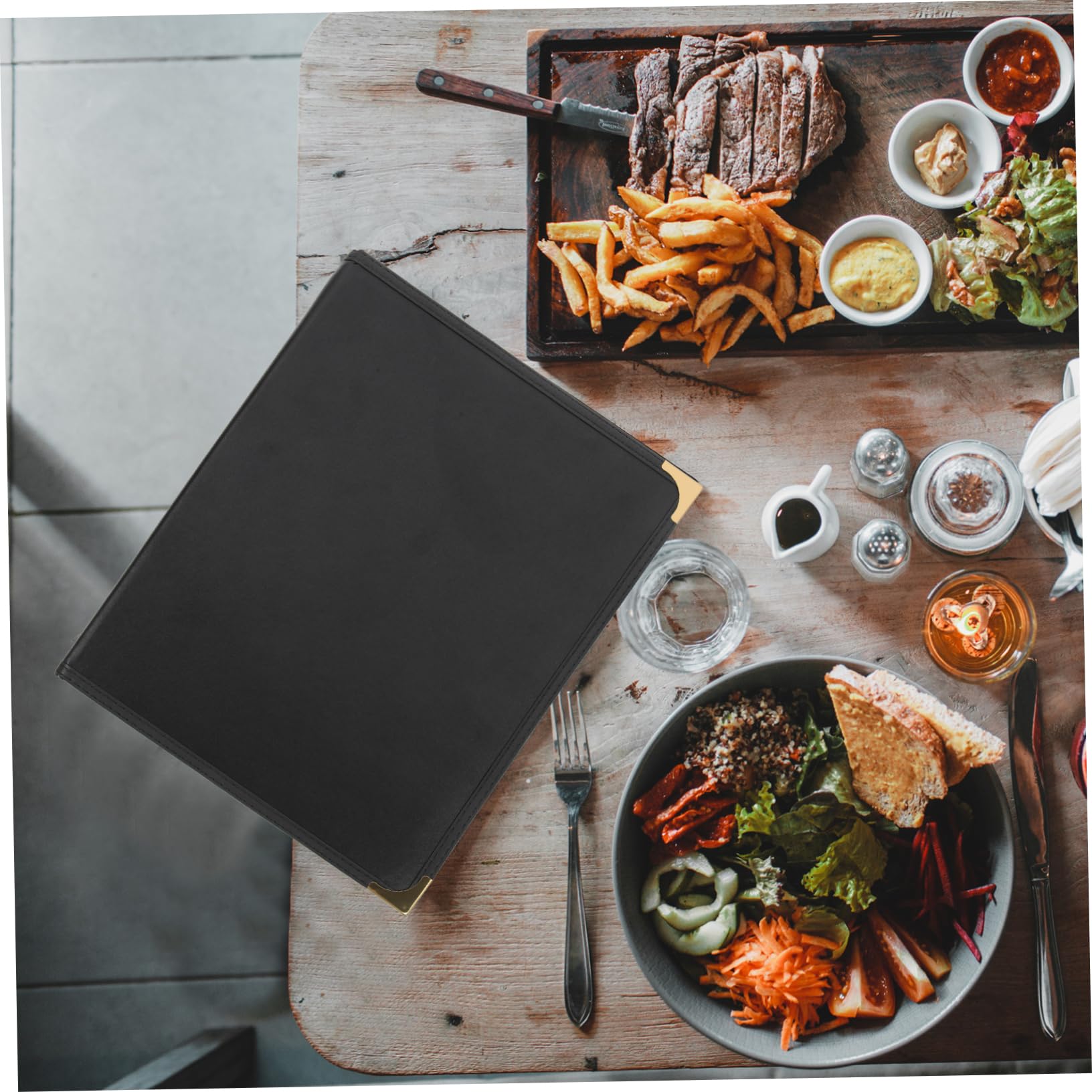 POPETPOP 2 Piezas Funda Transparente para Menú de Restaurante Protectora de PVC con Páginas Interiores Soporte Reutilizable y Fácil Limpieza para Bares y Cafeterías