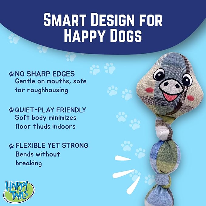 Juguete Mordedor y Sonoro Happy Tails Cerdo 12" para Perros Medianos y Grandes miniatura 5