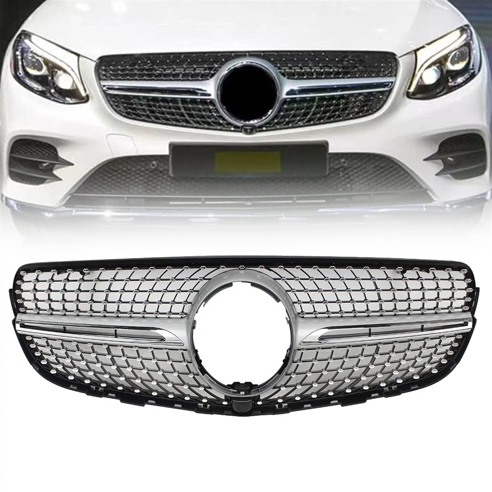 Calandre diamant de pare-chocs avant de voiture pour relooking GLC 2015-2019