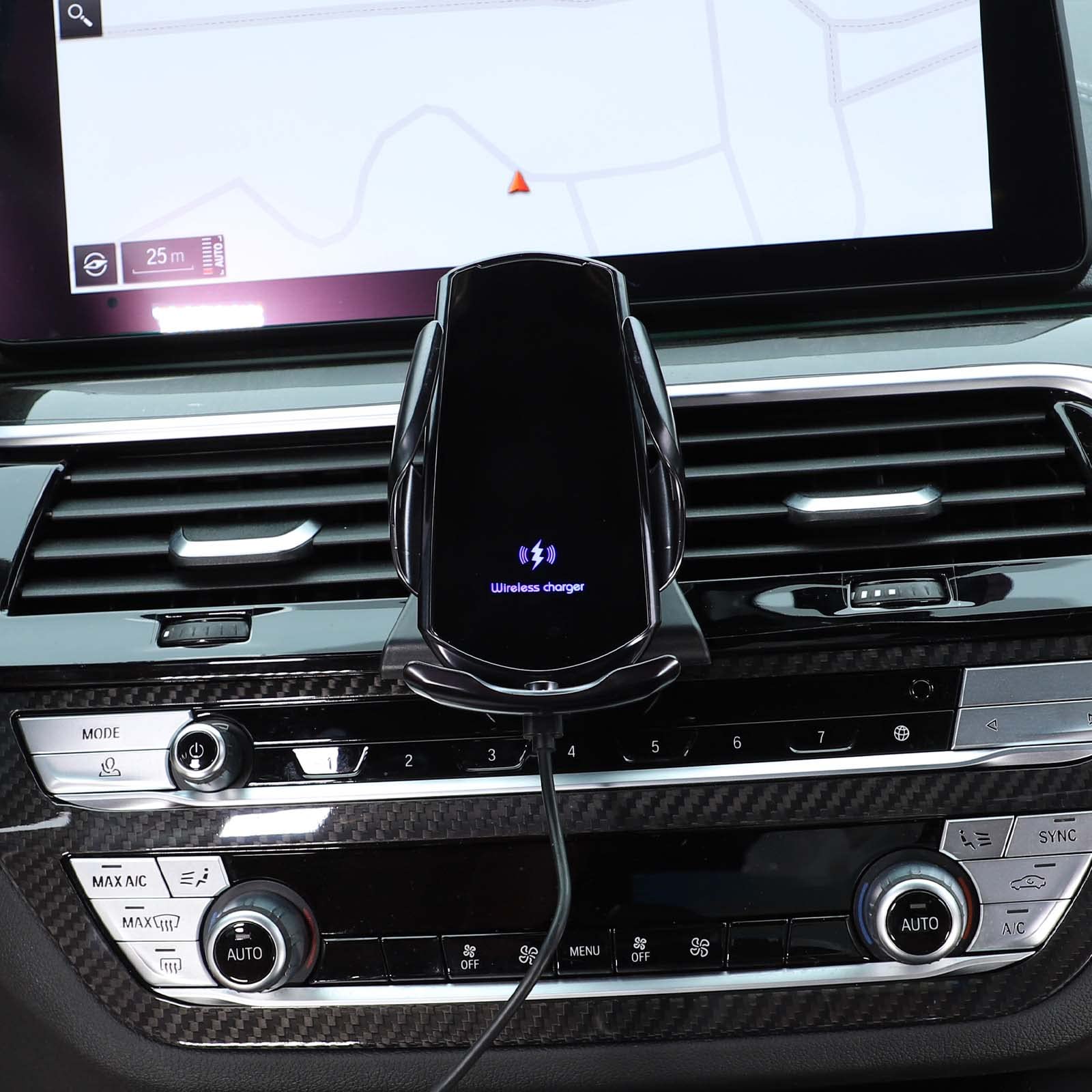 Supporto per telefono da auto compatibile con B@M-W serie 5 6 GT G30 G31 G32 G38 2018-2022, supporto per telefono cellulare per console centrale con bocchetta dell'aria, rotazione a 360°