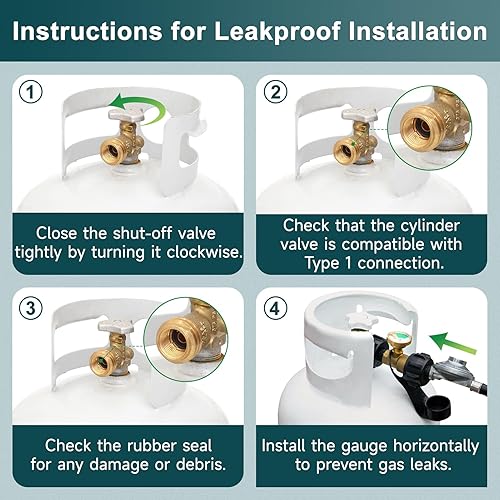 Miniatura 7 de GASPRO Regulador de propano de dos etapas de 5 pies con manguera, hembra de 38 pulgadas para RV, parrilla, hoguera, estufa de gasrango Más