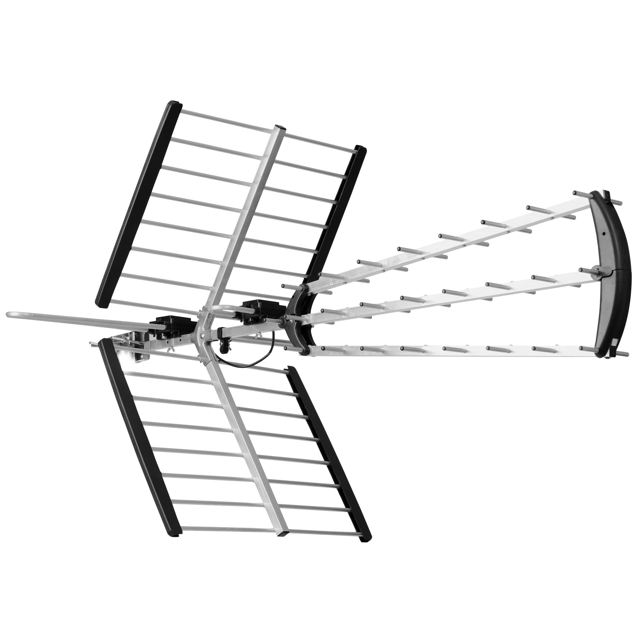 Berdsen Antenne DVBT2 avec Amplificateur Interne 13-15 DB - Portée jusqu'à 80 km - Antenne Extérieur Extérieur - Filtre LTE - Full HD Ultra HD 4K