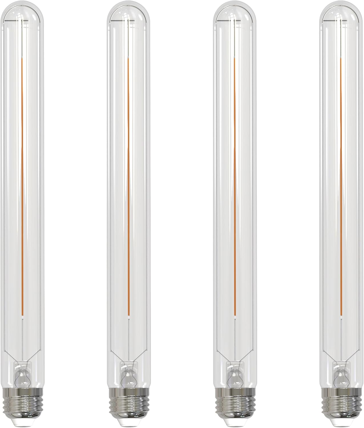 Bulbrite 776945-5W LED Filament, 11" T9 Long, 2700K Fully Compatible Dimming, E26 Base, 500 Lumens, CRI 90, Warm White Light, Decorative (4 Pack)