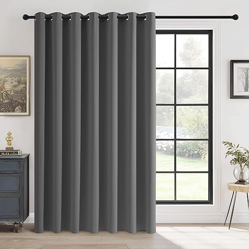 RYB HOME Sliding Door Curtains Blackout, Thermal Insulated Privacy Room