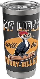 Ivory-Billed Woodpecker, Extinct & Endangered Woodpecker Stainless Steel Insulated Tumbler