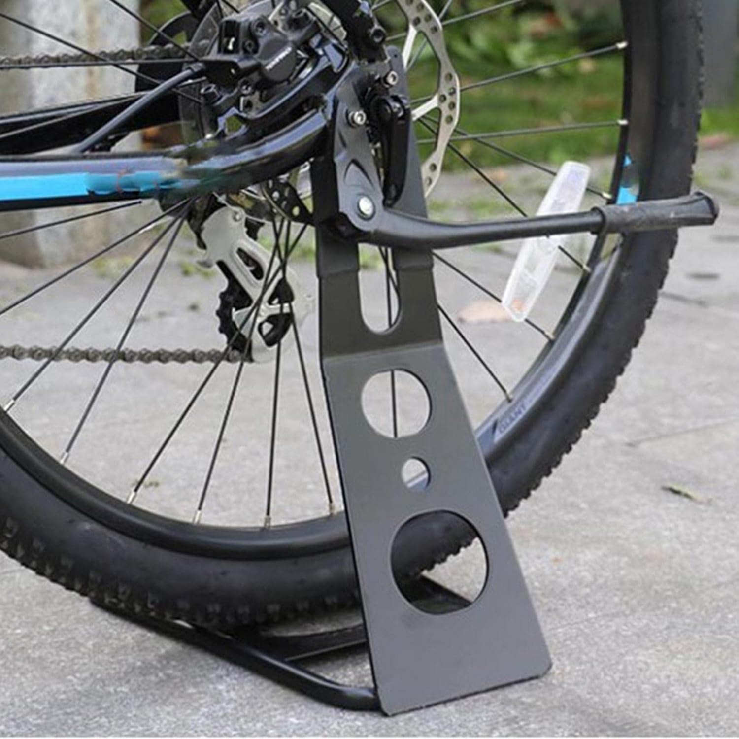 Bike Parking Rack Mounted Floor Park Stand Ground Parking Bracket Steel Material Suitable for Indoor Storage Home Garage