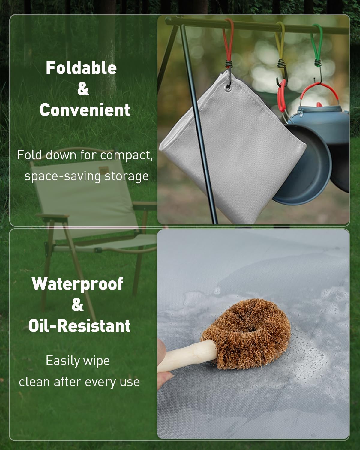 Pawfly Tappetini per Grigliate all'aperto, Tappetino per Grigliate Ignifugo da 137 cm x 137 cm, Resistente al Calore e Impermeabile per Barbecue e Caminetti, per Prati, Terrazze e Patii all'esterno