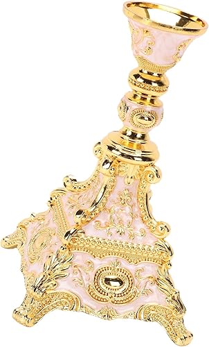 Miniatura 7 de Zerodis Table Centerpiece Elegant Candle Stick Holder Zinc Alloy Rustic Table Centerpiece for for Wedding Christmas Tabletop Display Household Goods