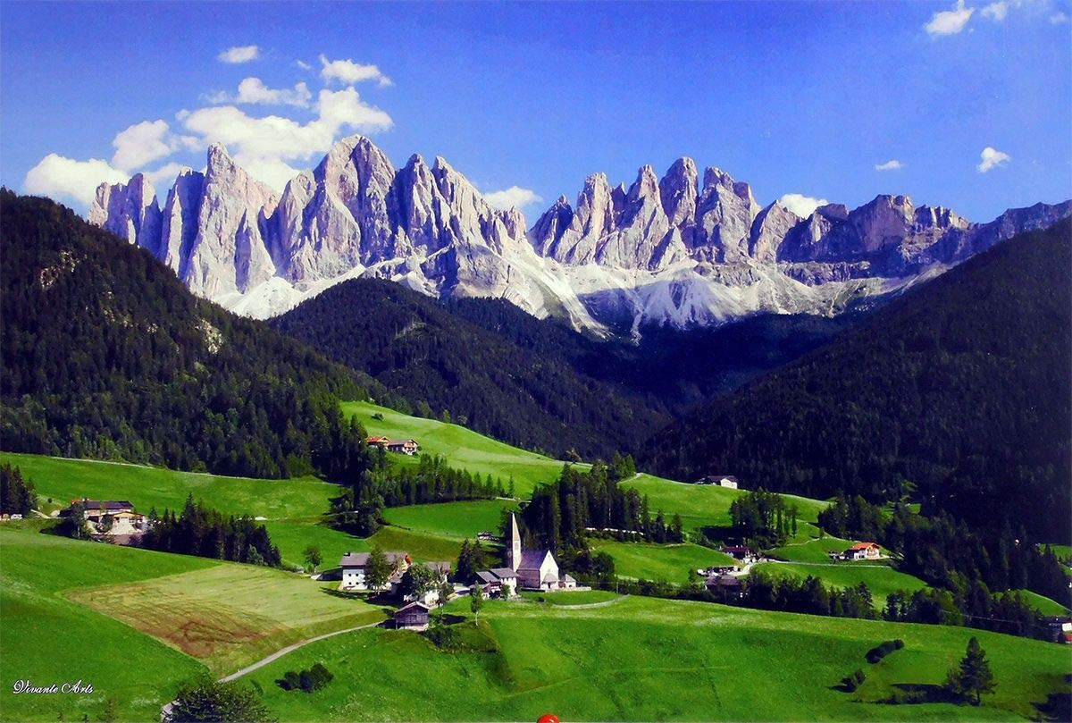 DollsofIndia St. Magdalena, South Tyrol, Italy - Unframed Poster - 11.75 x 17.5 inches (UJ74)