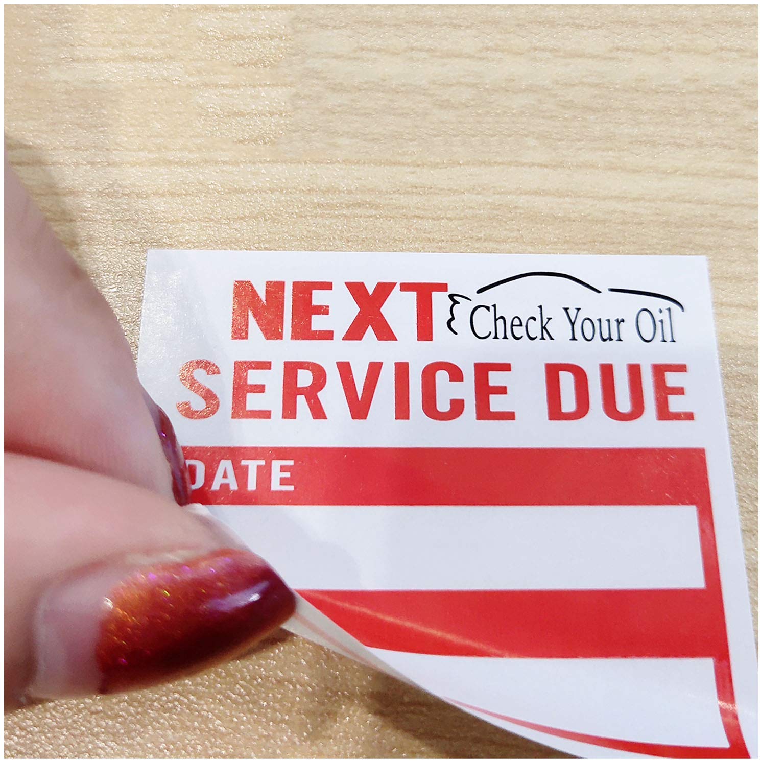 NEXT SERVICE DUE" 100pcs Per Roll Of Oil Change M... – Grandado - Foto 4