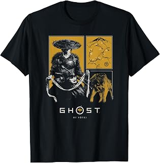 Atsu and Wolf Portrait Panels Video Game T-Shirt