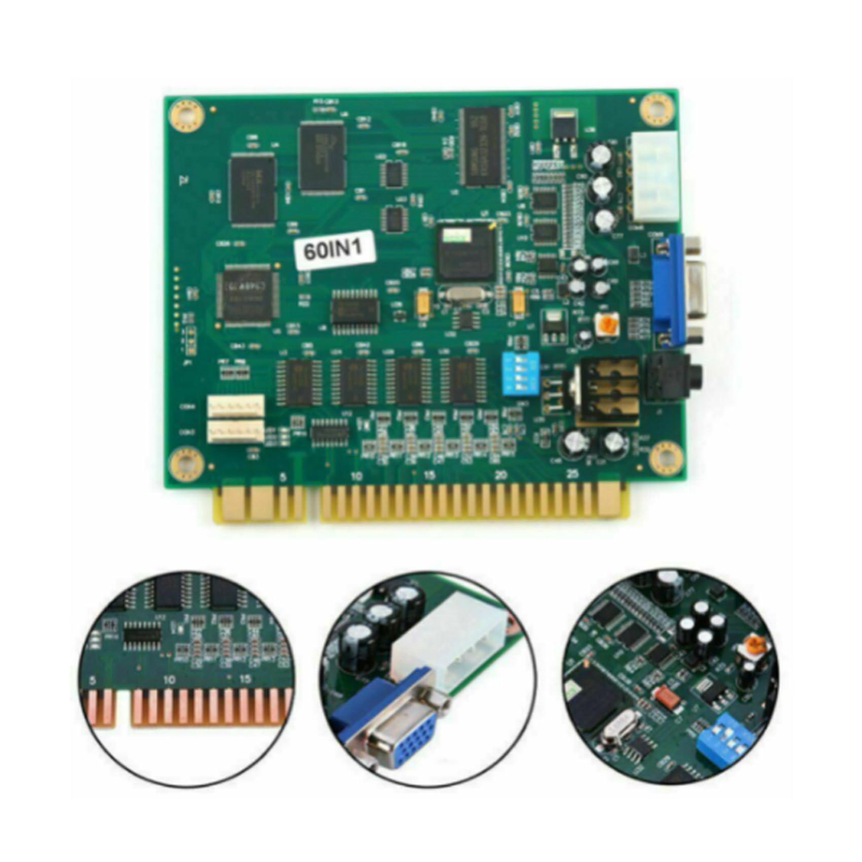 4X 60 w 1 wielobarwna karta do gry zręcznościowa z 28P wyjście VGA pozioma karta do gry zręcznościowa do Jamma Arcade