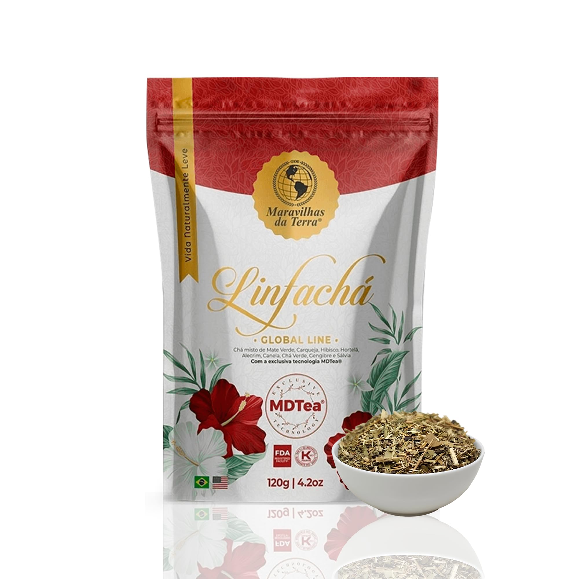 Amazon.com : MDTea Linfachá Natural Herbal Tea Blend – Hibiscus