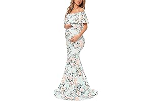 Elegant and Flowing Maternity Gown for Special Occasions
