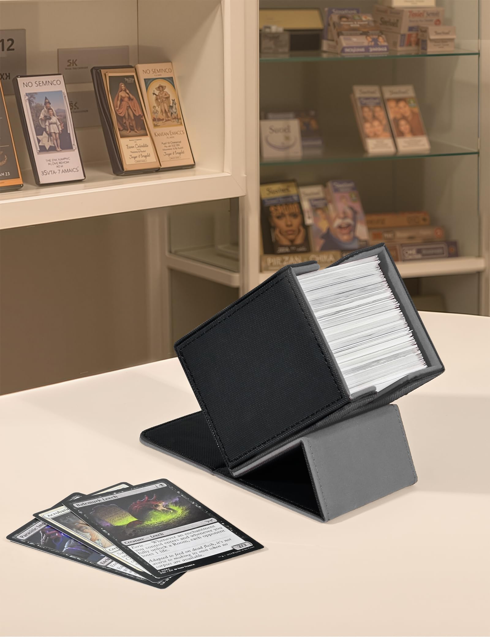 Caixa de baralho para cartas colecionáveis, MTG YuGiOh Deck Case comporta  mais de 100 cartas de