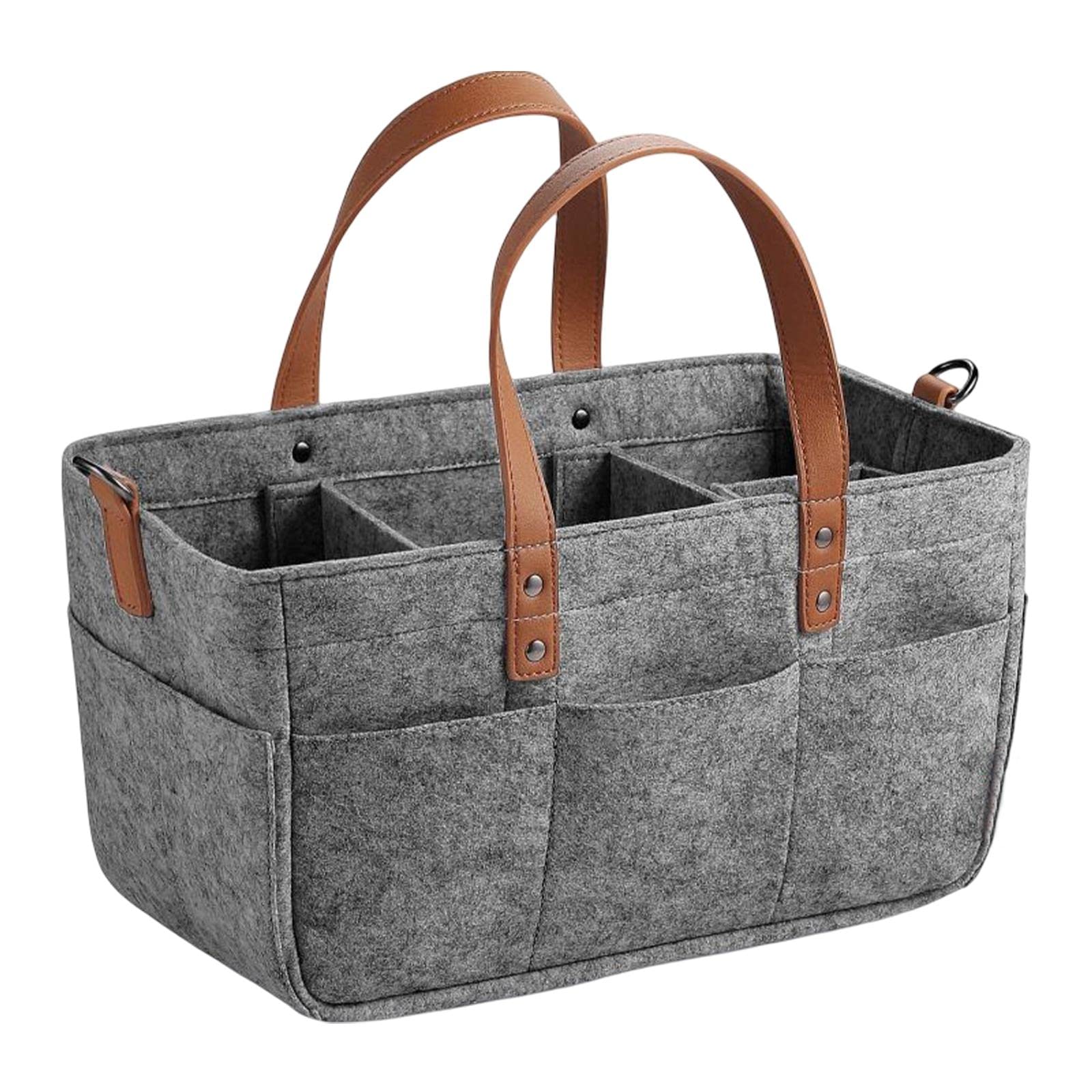 bnf® Felt Fabric Baby Diaper Bag Lightweight Baby Products Organizer Compartment Dark Gray | Strollers & Accessories | Stroller Accessories | Organizers & Nets-image-3