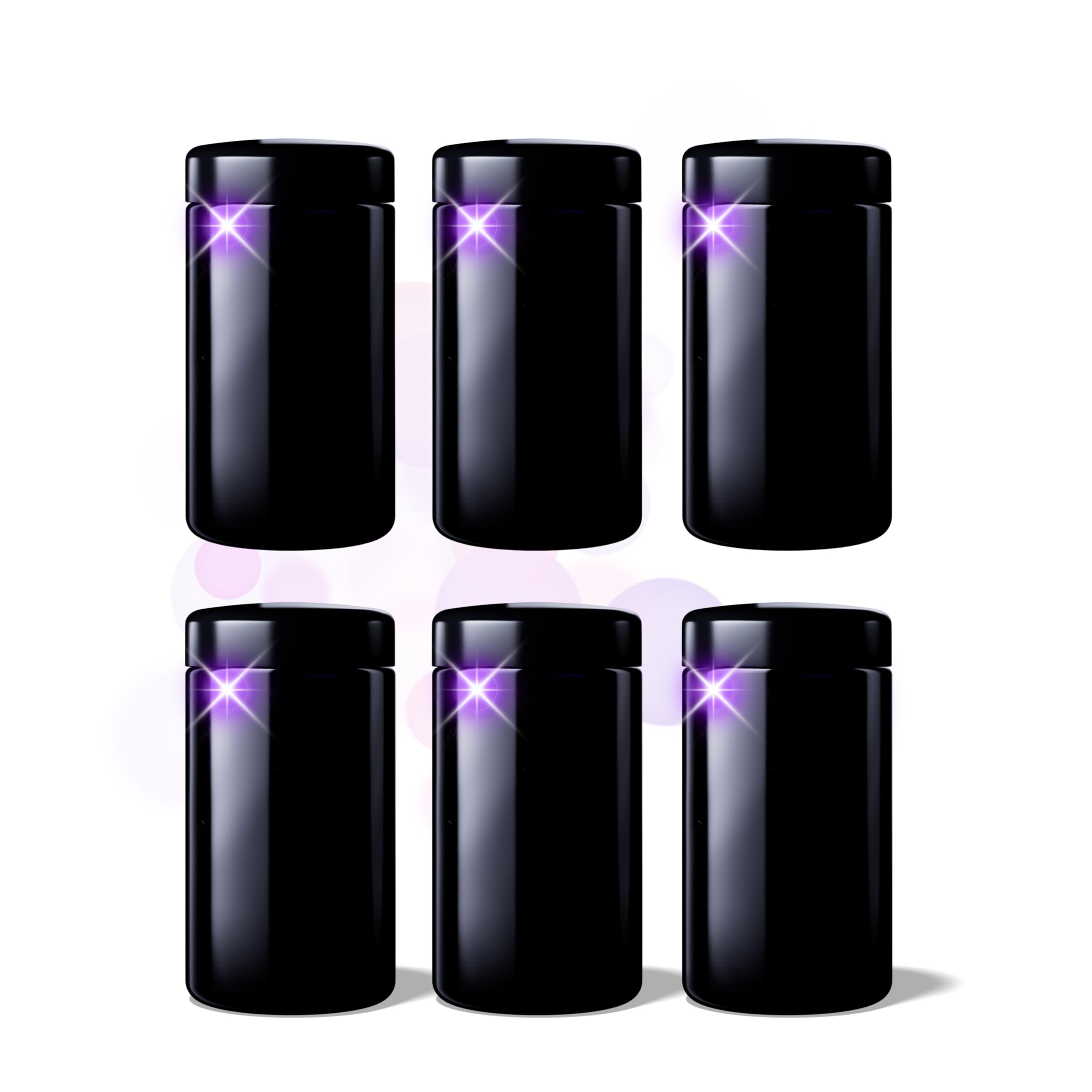 ANCEVIA edles Violettglas Vorratsglas 300 ml – 6er Set (63/400) Vorratsdose mit Deckel | Miron Aufbewahrungsgläser, Glasbehälter mit Deckel für z.B. Nüsse, Zucker, Tee & Kräuter