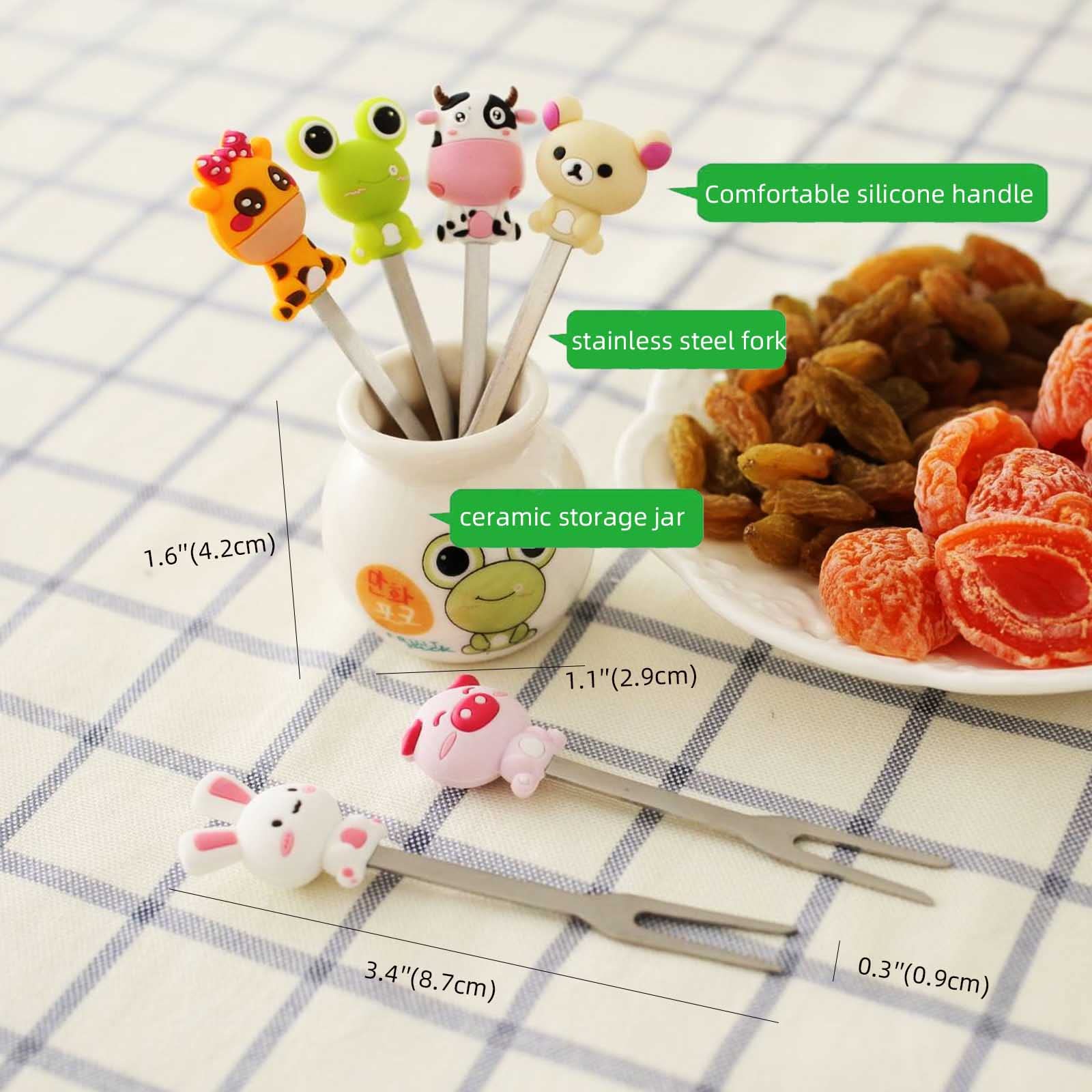 Fruit Fork,Stainless Steel Food Pick Forks for Home (Cartoon) — Amazon image 3