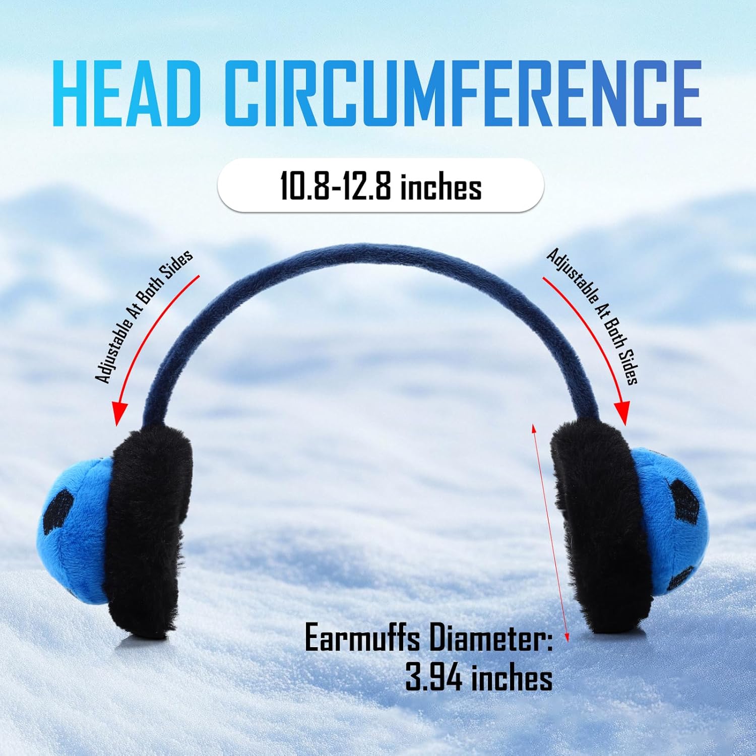 4 Pcs Warm Earmuffs and Gloves Sets Winter Soft Plush Ear Muffs for Men Women Winter Cold Weather Ear Warmer - Image 4