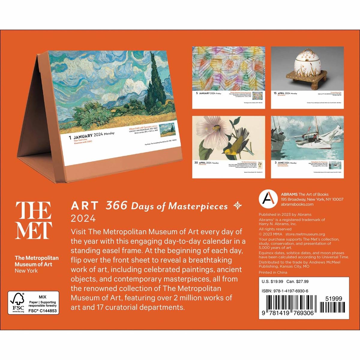 Art: 366 Days of Masterpieces 2024 Day-to-Day Calendar