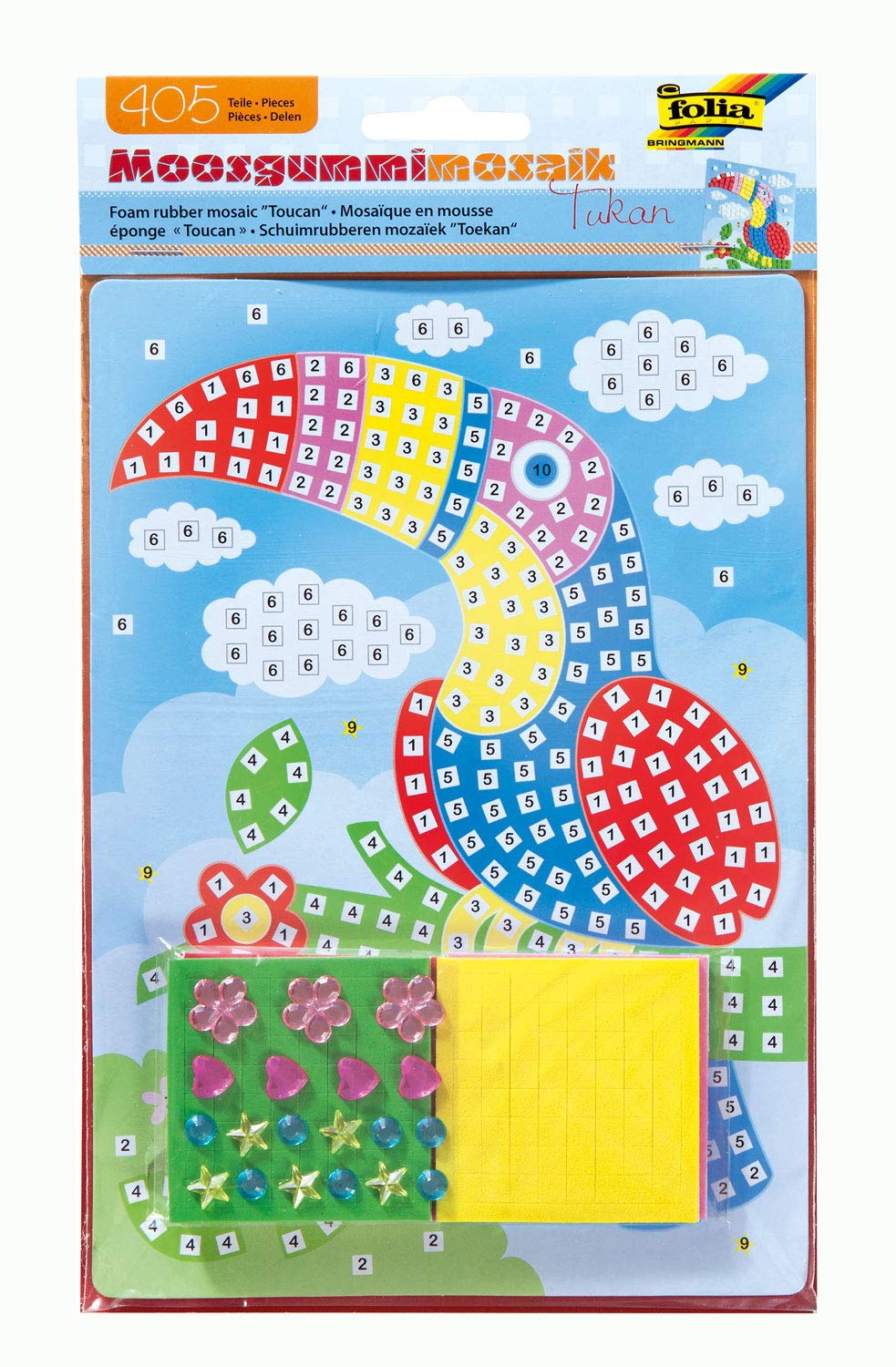 Folia Bastelmappe Moosgummi Mosaik Kakadu
