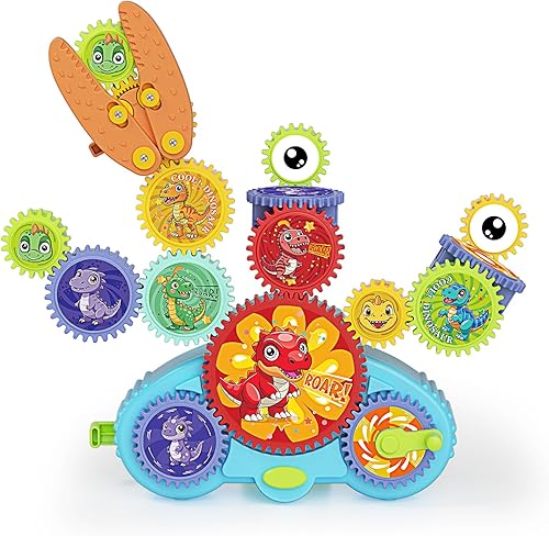 STEM Gears Juguetes para niños a partir de 3 años, bloques de construcción de aprendizaje creativo, juego de juguetes educativos de construcción de
