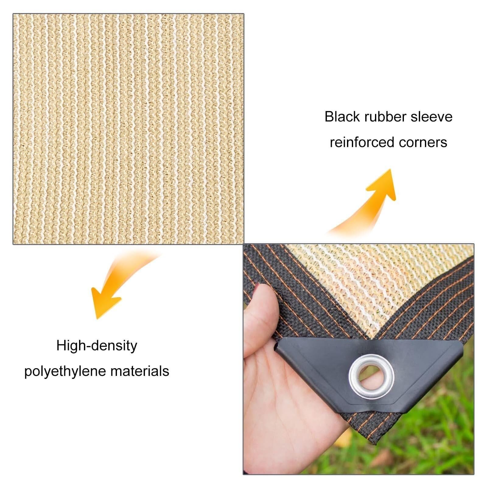 Toile de qualité supérieure pour plantes - Protection solaire à 85 % - Bâche en maille respirante avec œillets pour jardin et serres - Taille L : 12 x 12 m