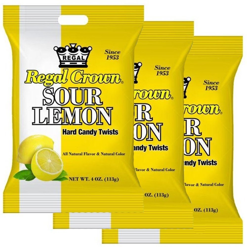 Regal Sour Lemon Drops 3 4oz. Bags