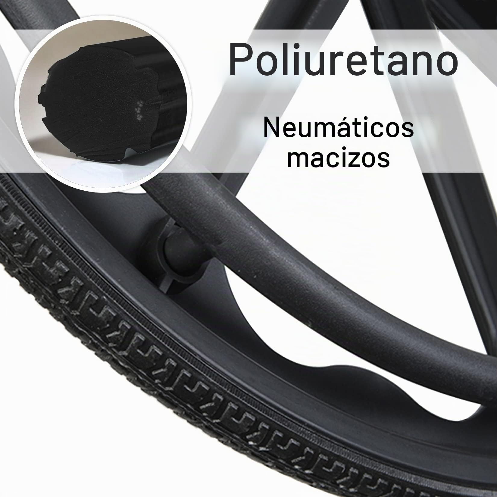 ESOYAWE Conjunto De 2 Rueda Trasera De La Silla De Ruedas, 24 Pulgadas No Neumática Prueba De Pinchazos Sólido Rueda De Silla De Ruedas Manual, Ruedas para Sillas De Ruedas De Repuesto