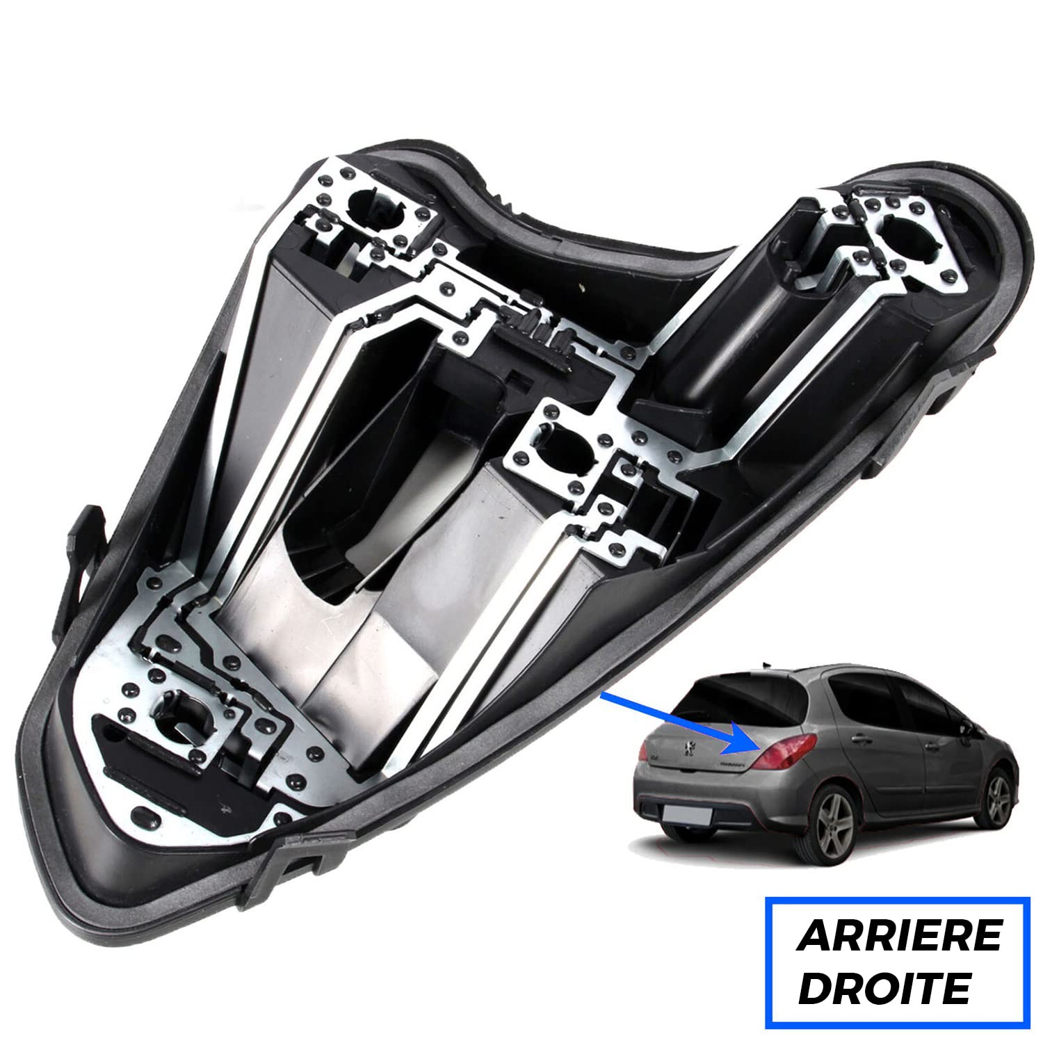 Autocraft Platine de Feu Arrière Droit - Porte Ampoule côté passager pour Peugeot 308 Phase 1 2007-2015 OEM 1606959180
