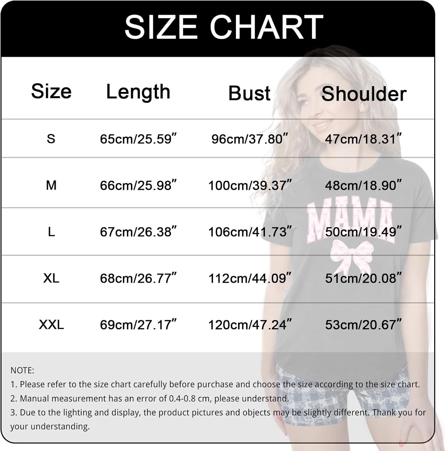 Funny Mama Bow Shirts for Women Checkered Mom T-Shirt Momma Graphic Short Sleeve Tee Top - Image 7