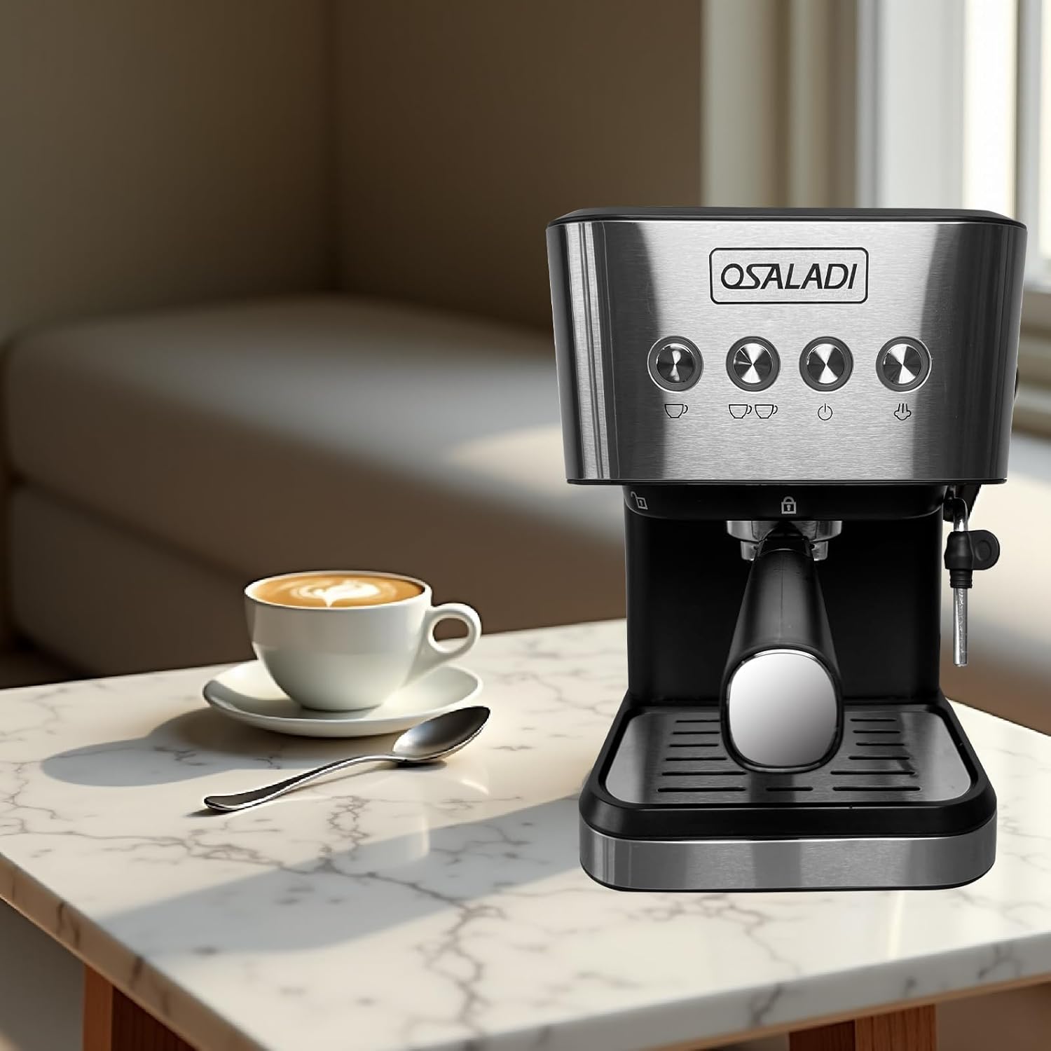 Semi Automatic Espresso Machine Espresso Coffee Machine With Milk Frother Steam Wand For Home