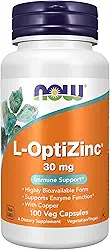 L-OptiZinc 30mg - 100 Capsulas veganas - Now Foods