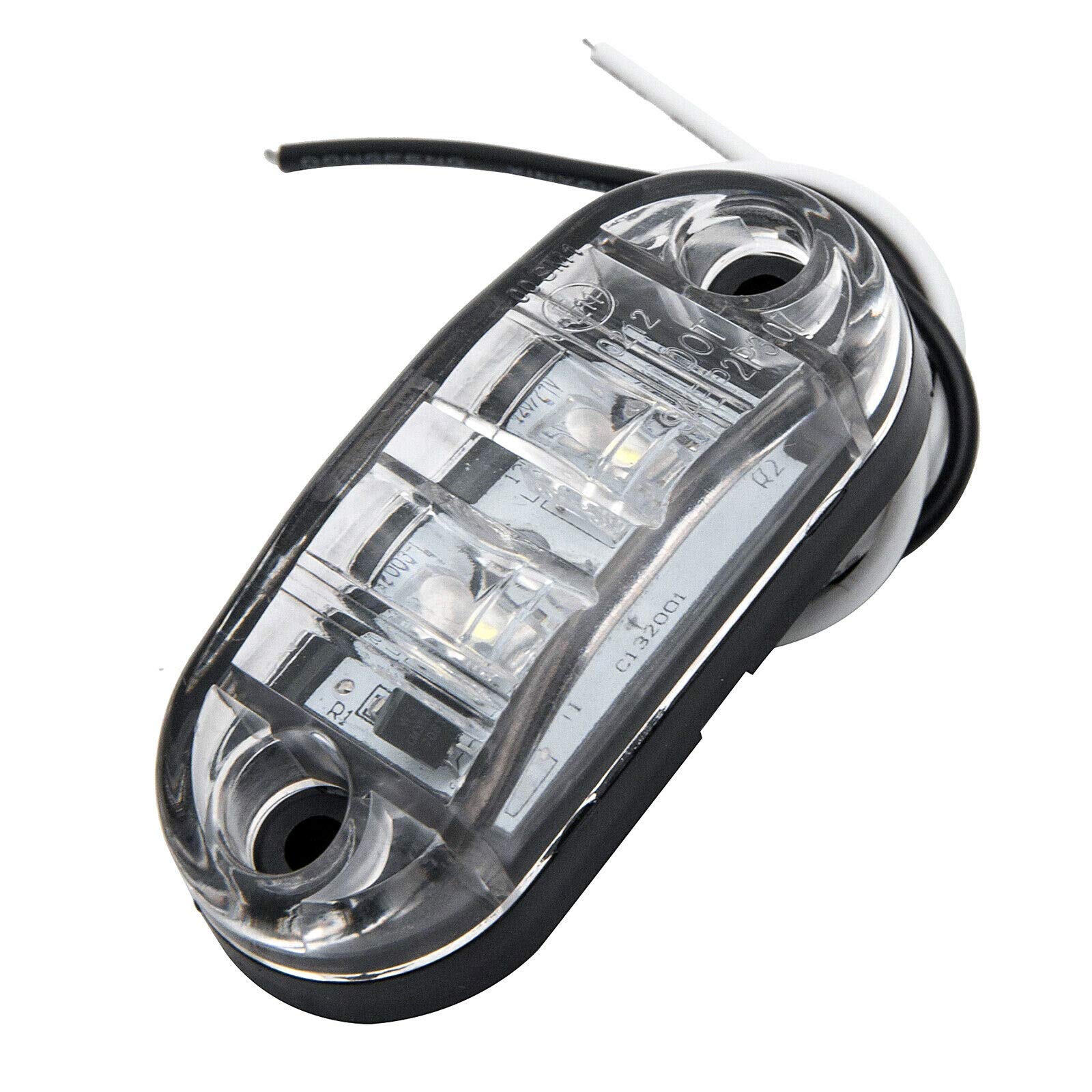 Wlauqueta 2 Pièces Séries 24 V Voiture Camion LED Feu De Position Latéral 4Leds Indicateur Lampes D'Avertissement Pour Trucks FM