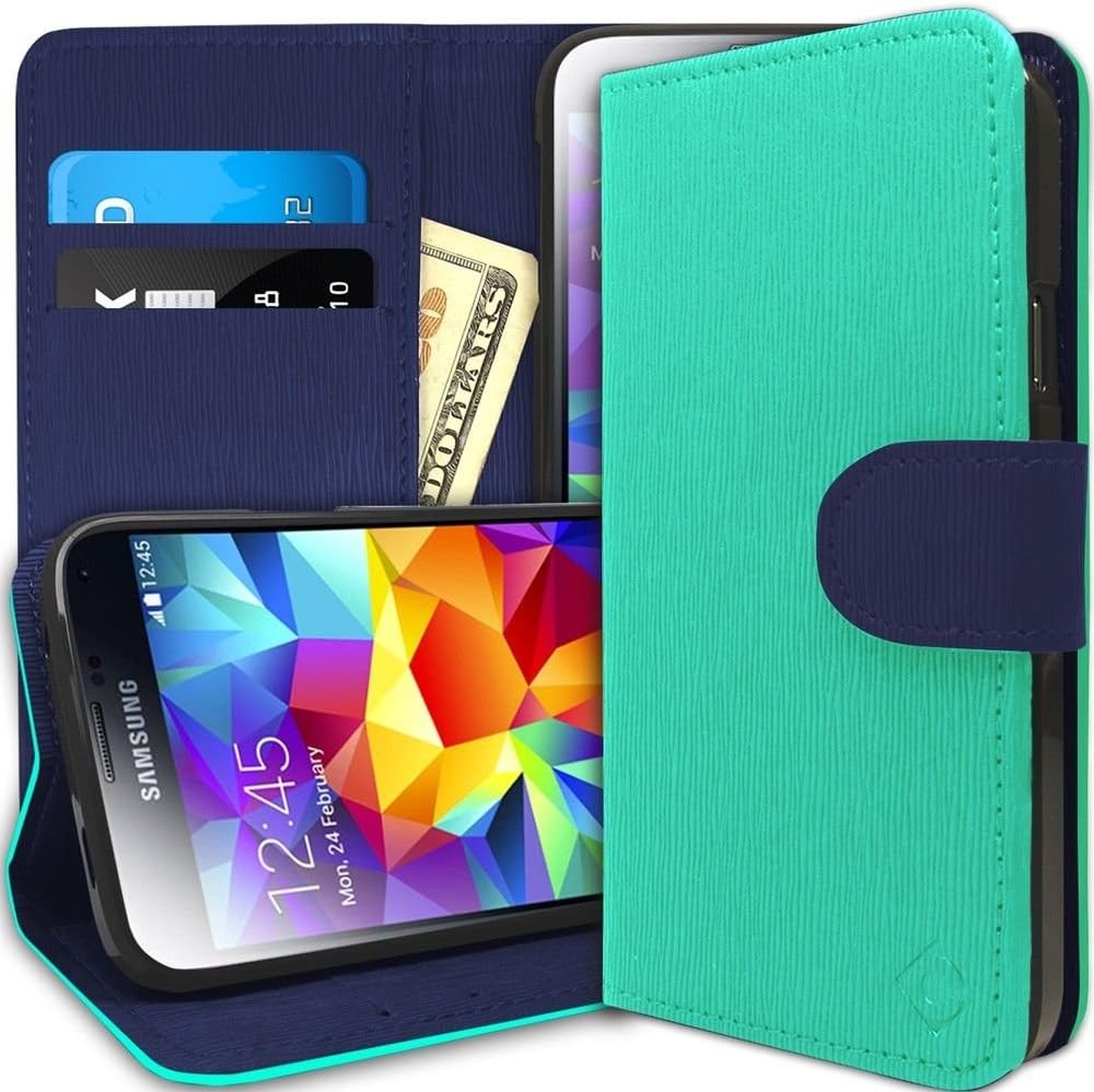 Caseology Wallet for Galaxy S5 Case (2014) - Card Holder - Turquoise Mint