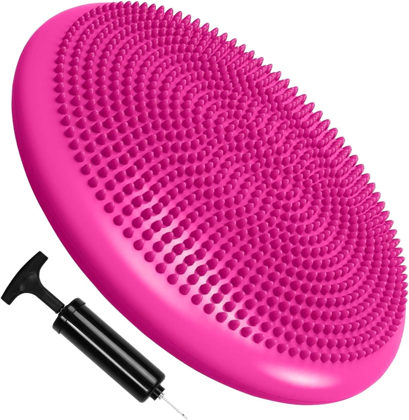 Wobble Balance Cushion Board for Fitness Exercise, Core Workout, Back Pain Relief, Sensory Cushion for Chair – Stability Disc Seat to Improve Sitting Posture for Adults or Children (Pink)